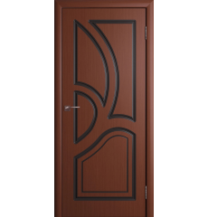 Дверь деревянная межкомнатная шпон Велес Шоколад ДГ